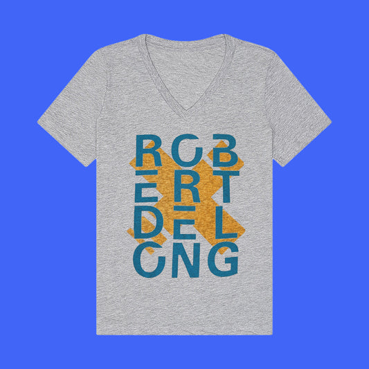 Stacked Logo V-Neck
